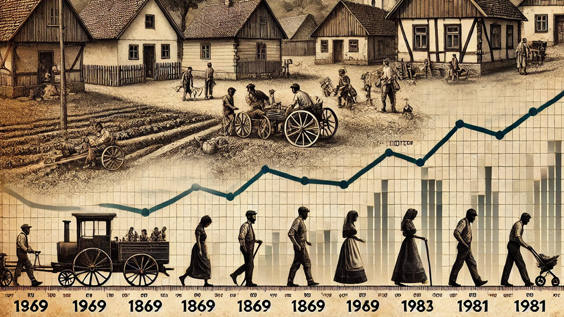 Kvantitativni pregled kretanja stanovništva u Novom Bečeju: Trendovi i migracije u periodu 1869–1981
