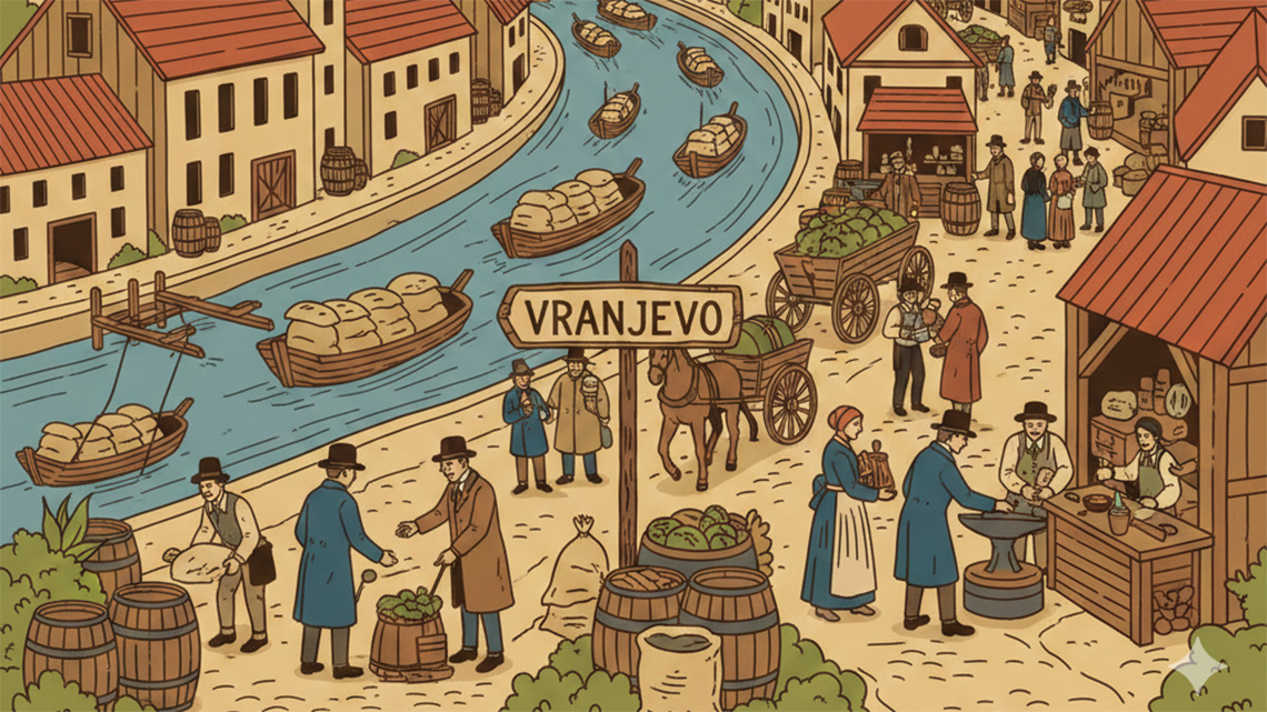 Vranjevo u vremenu Josifa Marinkovića: Trgovina i razvoj