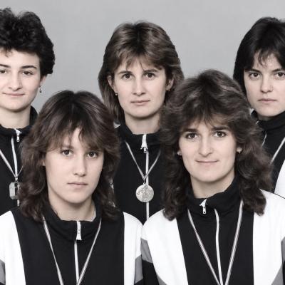 Šampionke SFRJ 1990. - Biljana Kokić, Ljiljana Kokić, Lidija Kirti, Marta Magda i Đenđi Kiš